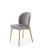 Стул HALMAR BASSO серый/дуб натуральный