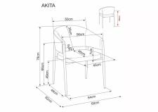 Стул SIGNAL AKITA D t.255 светло-бежевый/орех