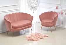 Софа HALMAR AMORINITO XL светло-розовый/золотой