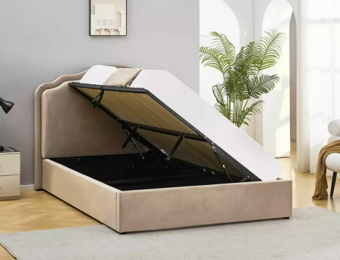 Кровать SIGNAL FLORENCJA Velvet Bluvel 40 темно-бежевый 140/200