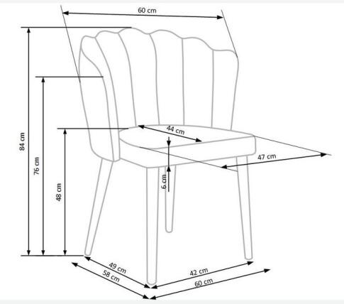 Стул HALMAR K386 серый/черный