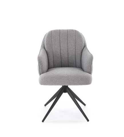 Стул HALMAR K570 серый/черный, поворотный