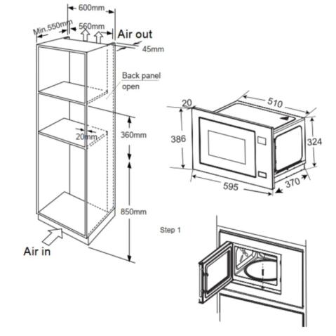 Микроволновая печь MEFERI MMO6028BK COMFORT PLUS