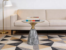 Стол журнальный SIGNAL LEO белый/серый, 50/54