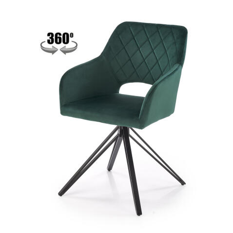 Стул HALMAR K535 зеленый/черный, поворотный