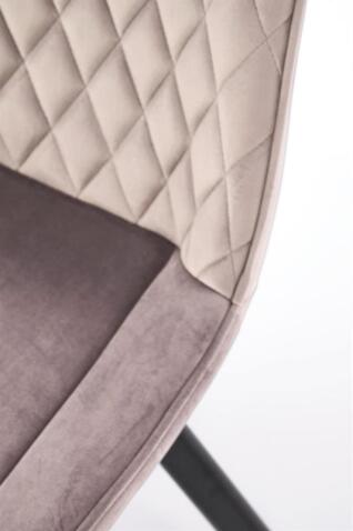 Стул HALMAR K520 бежевый/черный, поворотный