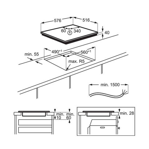 Поверхность электрическая ELECTROLUX EHF46547XK