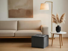 Пуф SIGNAL LORI Velvet Bluvel 19 черный