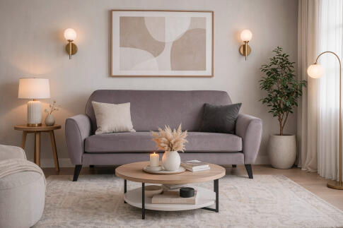 Диван SIGNAL MENA Velvet Bluvel 14 серый/венге