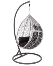 Кресло HALMAR EGGY серый/черный