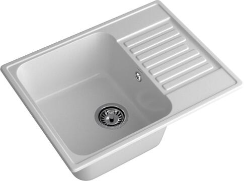 Кухонная мойка GRANFEST QUARZ Z-13 серый + сифон