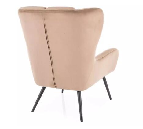 Кресло SIGNAL LOUIS Velvet 28 бежевый/черный