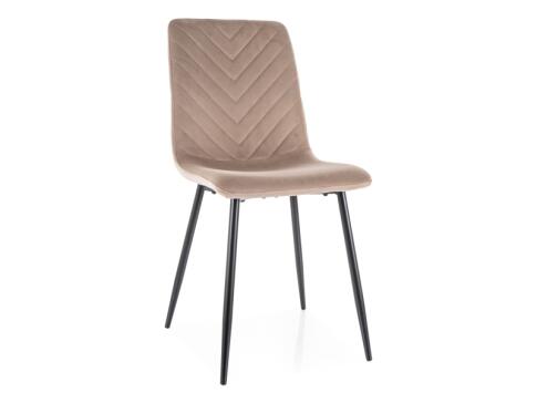 Стул SIGNAL DAREN Velvet Bluvel 40 темно-бежевый/черный