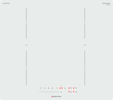 Варочная панель индукционная с инвертором  MEFERI MIH604WH COMFORT