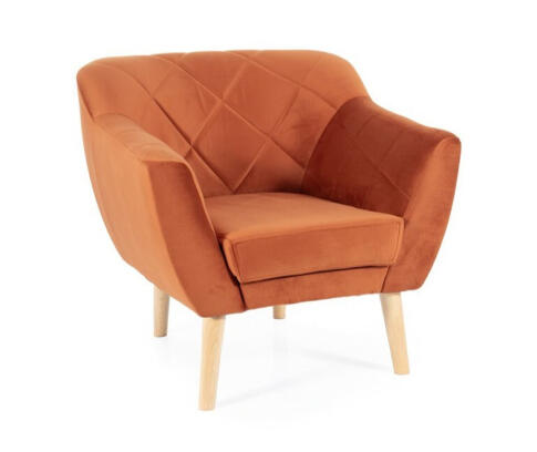 Кресло SIGNAL KARO 1 Velvet Bluvel 4215 корица/бук Кресло SIGNAL KARO 1 Velvet Bluvel 4215 корица/бук