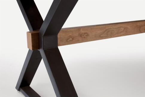 Стол обеденный HALMAR BARON орех/черный 200-350/100