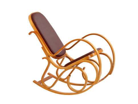 Кресло-качалка HALMAR MAX BIS PLUS коричневый/ольха