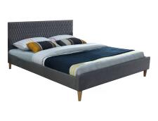 Кровать SIGNAL AZURRO Velvet Bluvel 14 серый/дуб 140/200