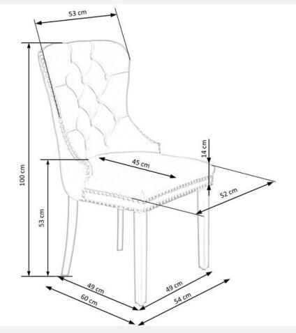 Стул HALMAR MIYA серый/черный