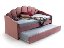 Кровать SIGNAL BELLA Velvet Bluvel 52 античный розовый 90/200