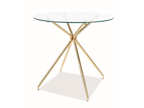 Стол обеденный SIGNAL AZALIA прозрачный/золотой 80