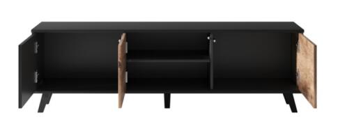 Тумба под теле/видео аппаратуру HALMAR RANDOM RTV-1 дуб вотан/черный