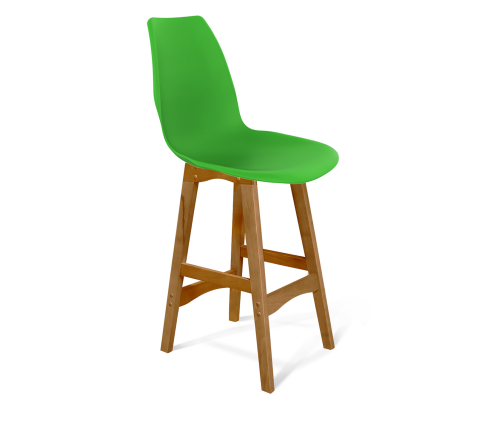 Стул полубарный Sheffilton SHT-ST29/S65-1 зеленый/светлый орех