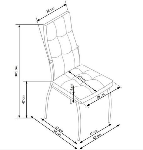 Стул HALMAR K416 бежевый/хром