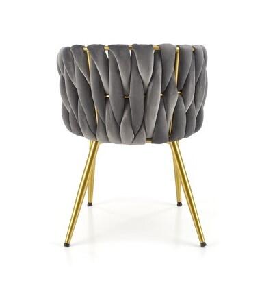 Стул HALMAR K517 серый/золотой