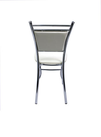 Стул ВВР Мажор белый/хром, экокожа