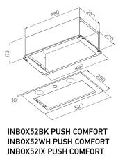 Вытяжка кухонная MEFERI INBOX52WH PUSH COMFORT