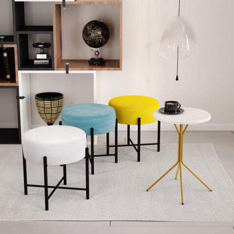 Стол журнальный Sheffilton SHT-CT12-1 артикул СЖ-114 золото/бетон хафит лм