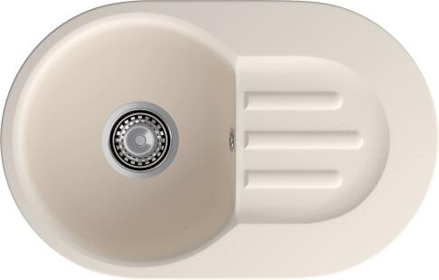 Кухонная мойка GRANFEST SMART SM-685L белый + сифон