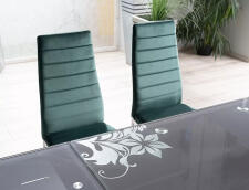 Стол обеденный SIGNAL GD017 черный/хром 110-170/74