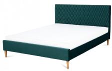 Кровать SIGNAL AZURRO Velvet Bluvel 78 зеленый/дуб 160/200