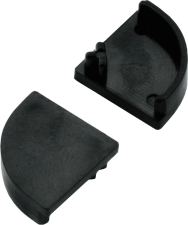 Заглушка для профиля углового алюм. 16х16 без отверстия, черная, AQ