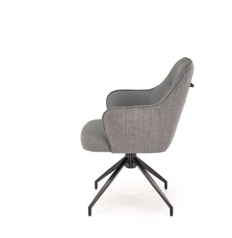 Стул HALMAR K527 серый/черный, поворотный