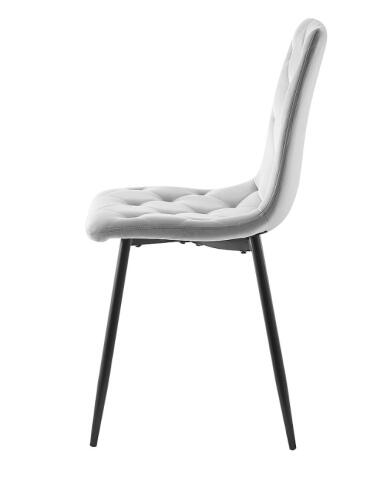 Стул SIGNAL JERRY Velvet Bluvel 03 светло-серый/черный