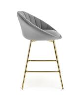 Стул барный HALMAR H112 серый/золотой