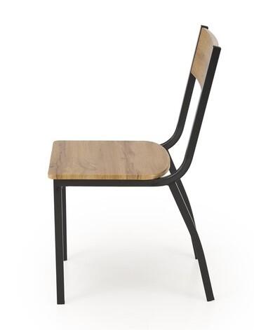 Комплект HALMAR MILTON (стол+ 4 стула) натуральный/черный