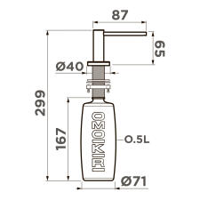 Дозатор Omoikiri OM-10 BN нержавеющая сталь Дозатор Omoikiri OM-10 BN нержавеющая сталь