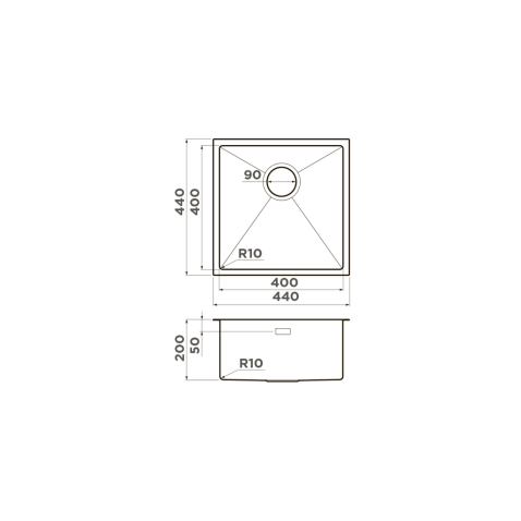 Кухонная мойка из нержавейки Omoikiri Taki 44-U/IF-GB графит