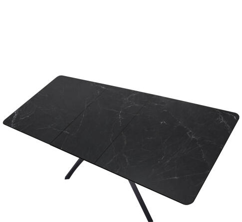 Стол Sheffilton SHT-T76 серый мрамор/черный