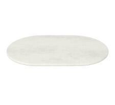 Стол Sheffilton SHT-TU104/120-80 МДФ овальный бетон крем/черный муар