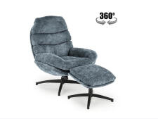 Кресло HALMAR DARIO синий/черный