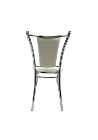 Стул ВВР Марсель белый крокодил/хром, экокожа