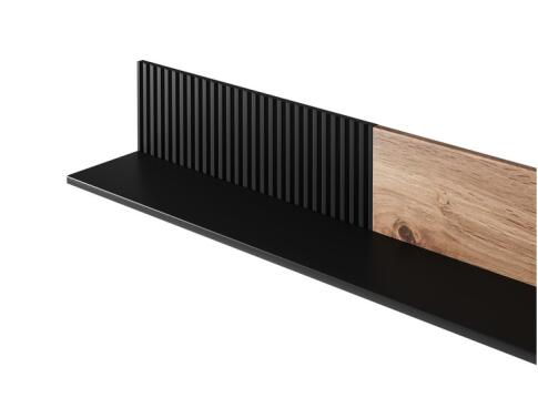 Полка HALMAR RANDOM P-2 дуб вотан/черный