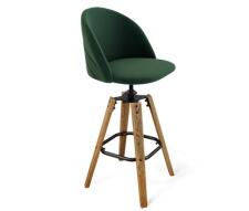 Стул барный Sheffilton SHT-ST35-2/S93 артикул СТ-306 лиственно-зеленый/браш.коричневый/черный