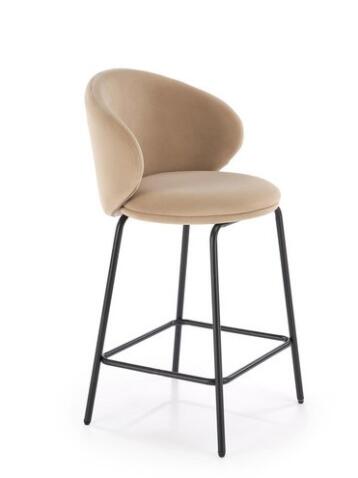 Стул барный HALMAR H121 бежевый/черный