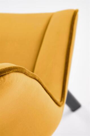 Стул HALMAR K520 горчичный/черный, поворотный